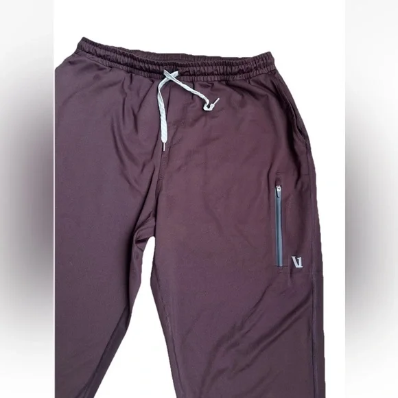 Vuori Performance Sweatpants Mens S RedActivewear Drawstring Zipper Joggers - Picture 3 of 10